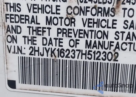 2007 Honda Ridgeline Rt z USA, uszkodzony, nr VIN 2HJYK16237H512302